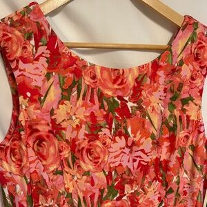 Julian Taylor Whimsical Flowy Pink Floral Dress Size 14 NWT